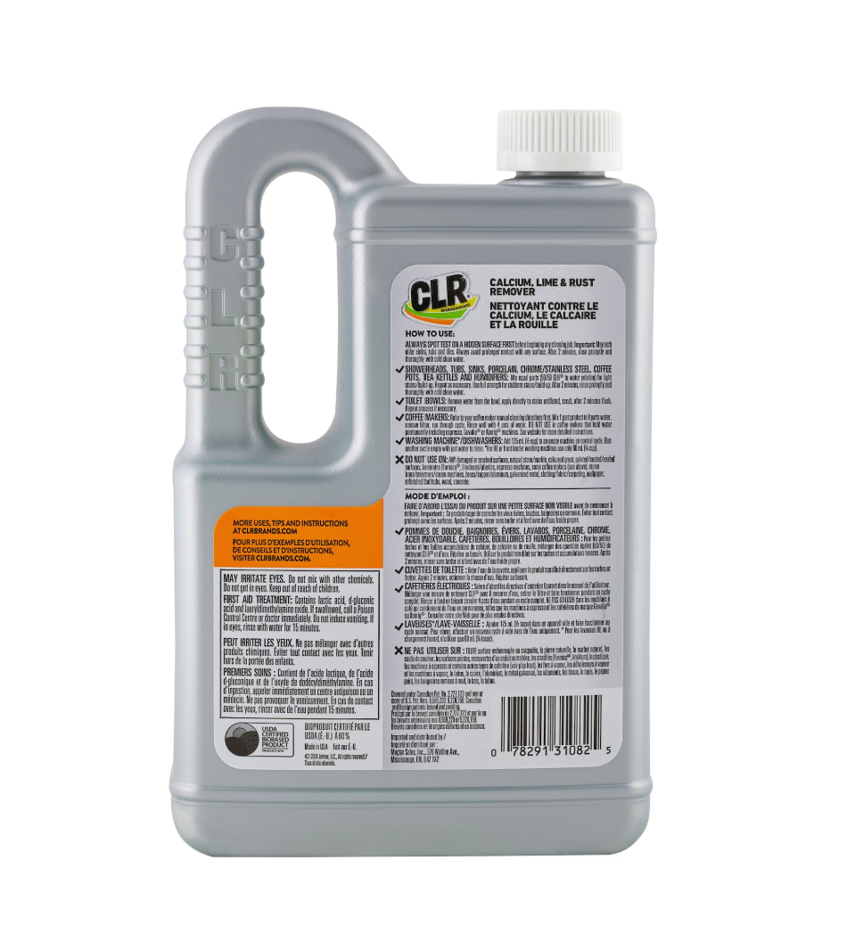 CLR Calcium, Lime and Rust Remover Cleaner, Septic Safe, 828-mL