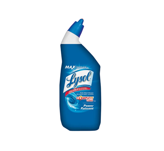 Lysol 34092-FUH Toilet Bowl Cleaner, 710 mL Bottle, Liquid, Wintergreen, Blue
