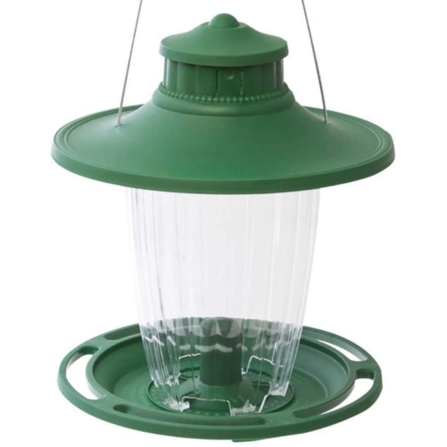 LARGE LANTERN HOPPER FEEDER - GREEN