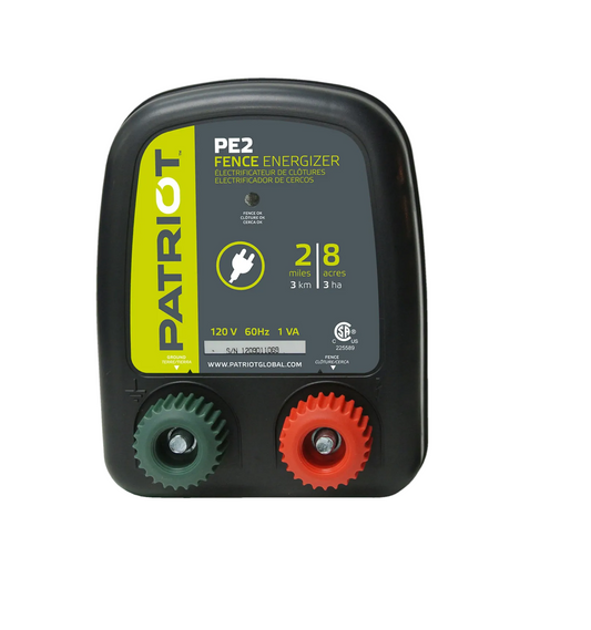 Patriot PE2 Electric Fence Energizer – 110V (2 Mile / 8 Acre)x`