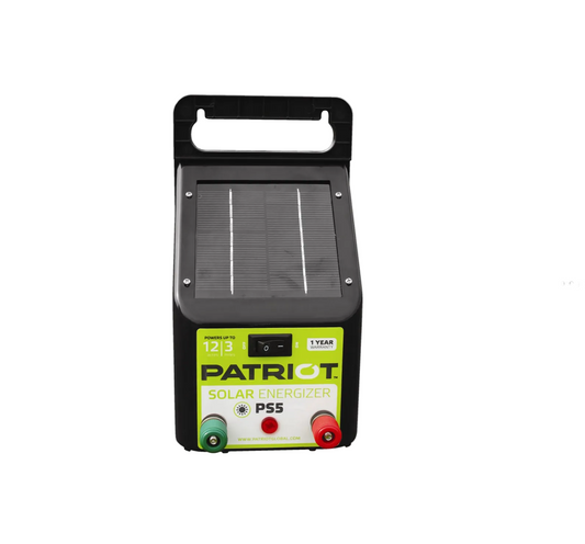 Patriot PS5 Solar Fence Energizer – 3 Acre Portable Unit