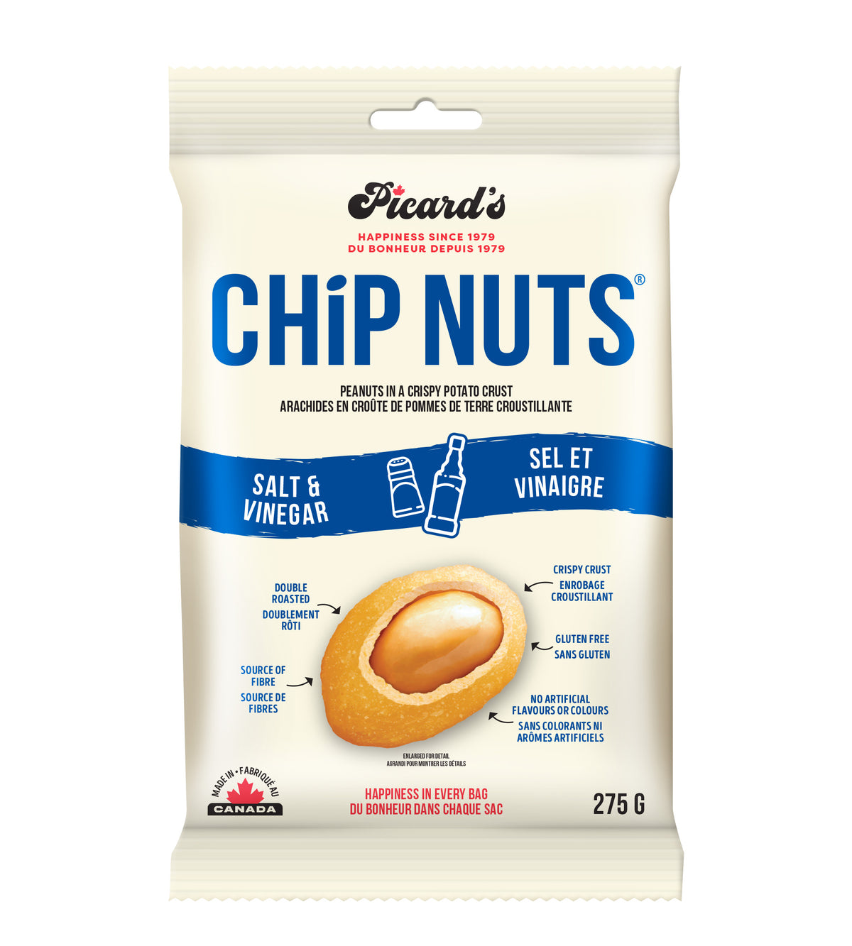 PICARDS SALT AND VINEGAR CHIP NUTS 275G
