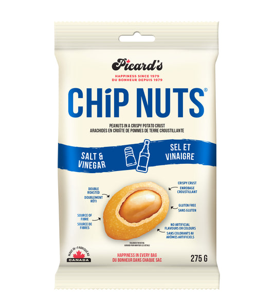 PICARDS SALT AND VINEGAR CHIP NUTS 275G