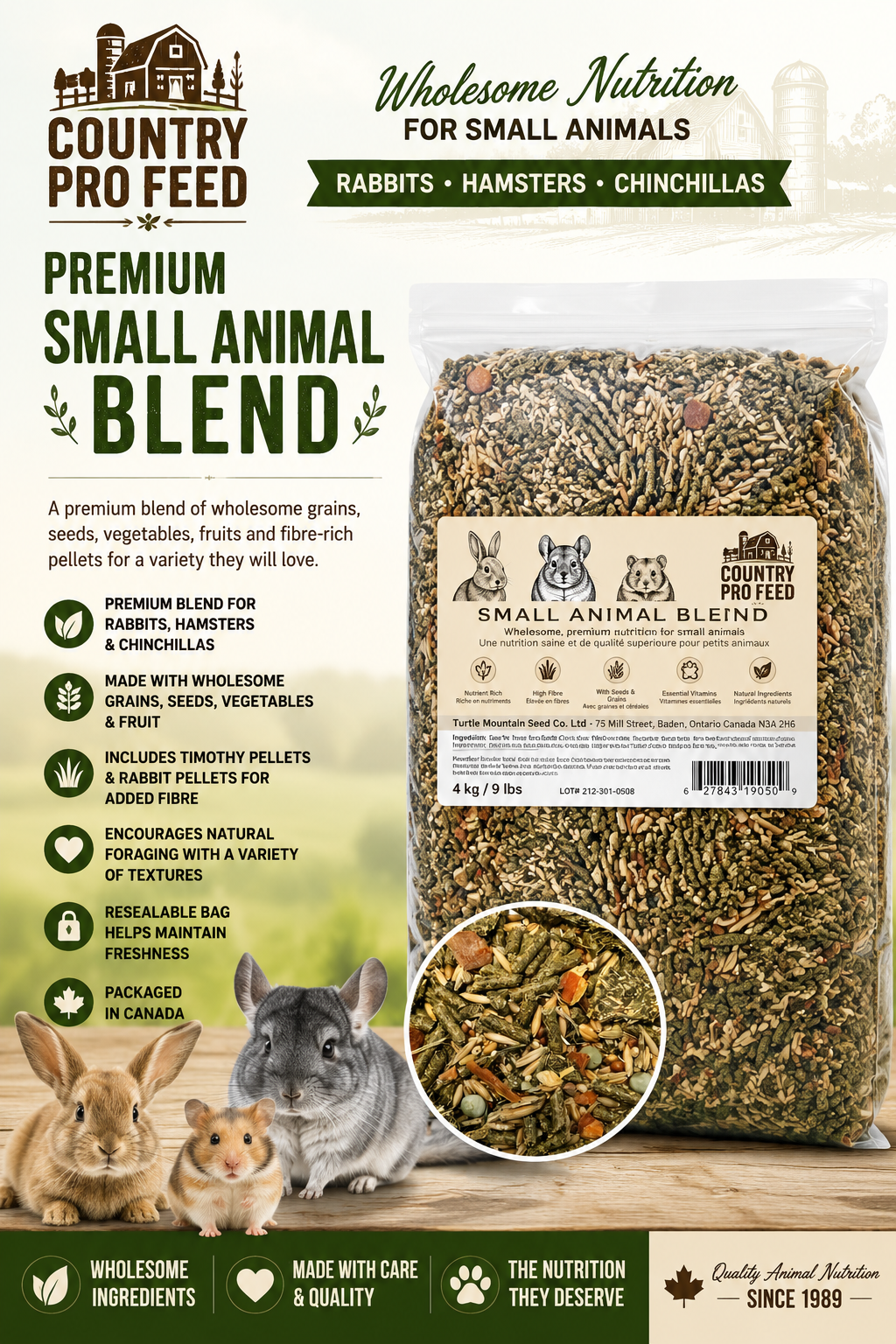 COUNTRY PRO SMALL ANIMAL BLEND 4KG