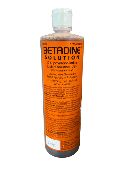 BETADINE SOLUTION 500MG