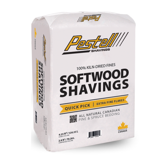 PESTELL QUICK PICK WOOD SHAVINGS - EXTRA FINE 120.35L/4.25FT^3