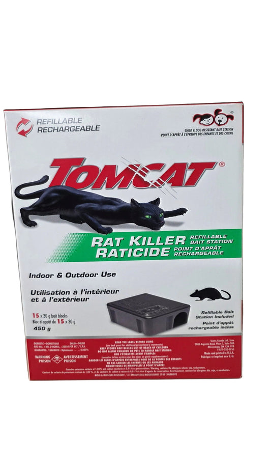 TOM CAT RAT KILLER MOUSE BAIT REFILL & STATION