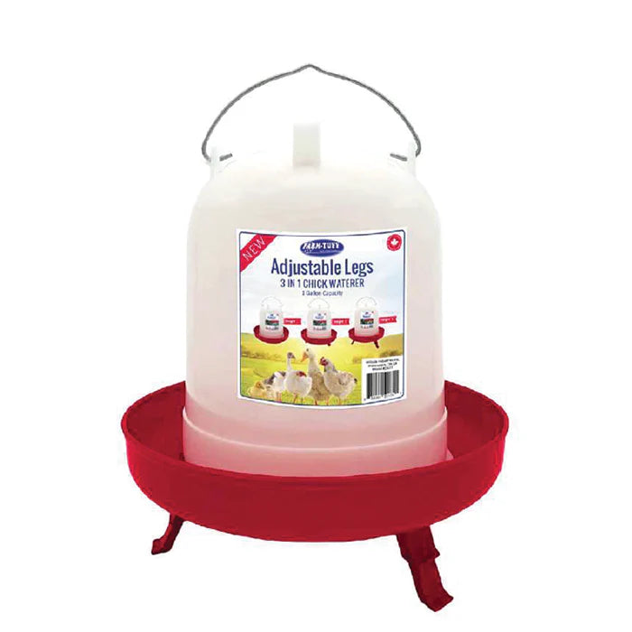 3 in 1 Adjustable leg Chick Waterer