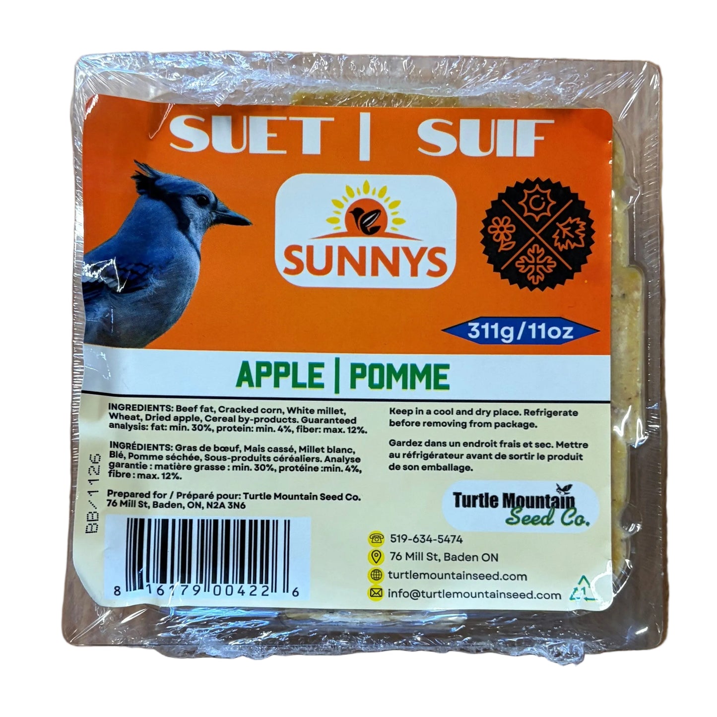 Sunnys Apple Suet 311g