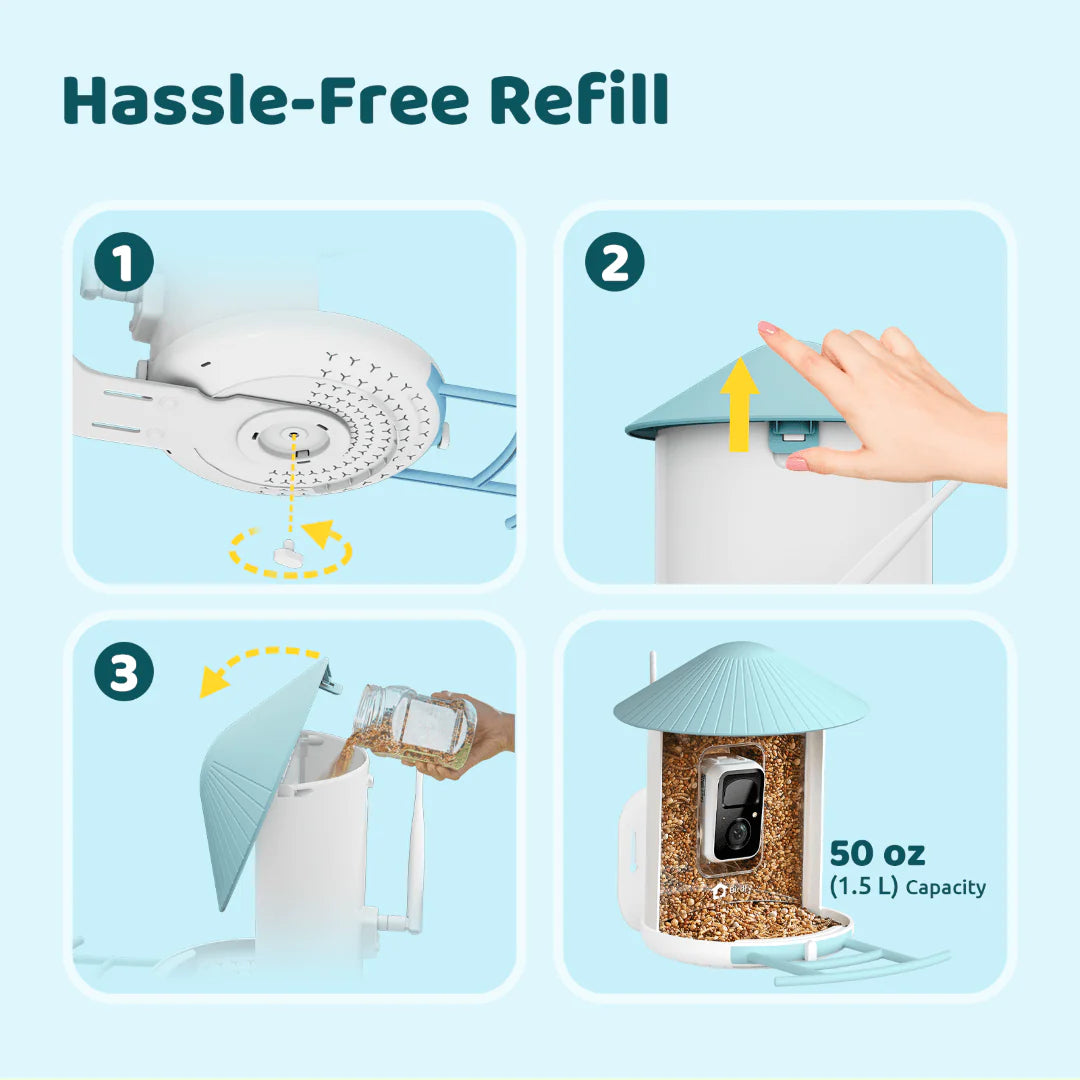 BIRDFY FEEDER 1 AI BY SUBSCRIPTION WITH SOLAR PANEL