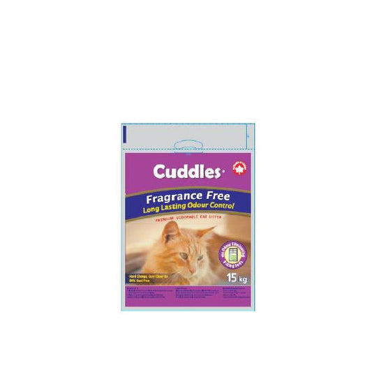 CUDDLES UNSCENTED SCOOPABLE LITTER 15KG