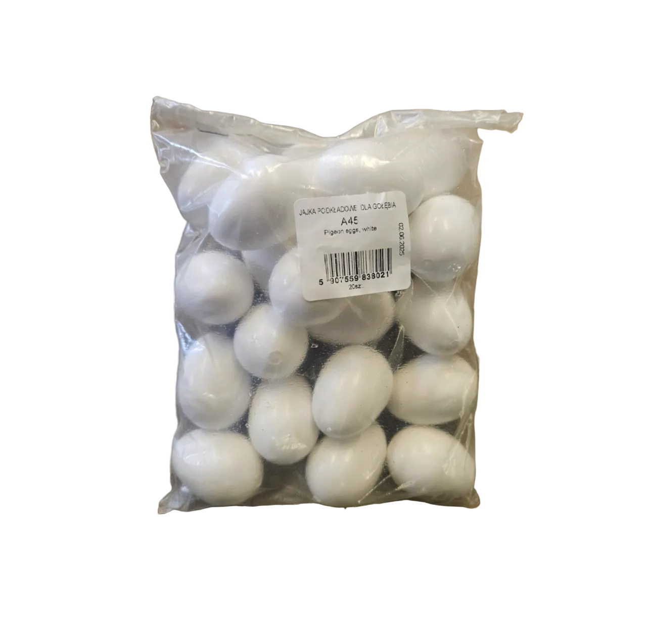 Pigeon Solid Eggs – White (Pack of 20)