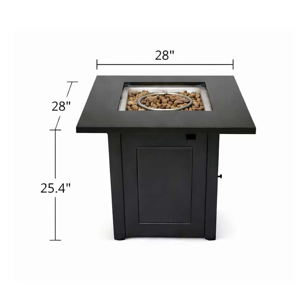 28" Square Fire Table