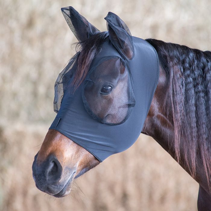 LYCRA FLY MASK -BLACK LARGE