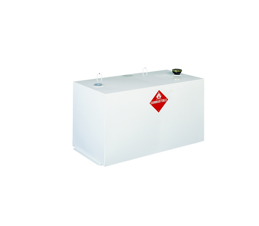 Fuel Transfer Tank, 96 gal Capacity, Steel, White Delta