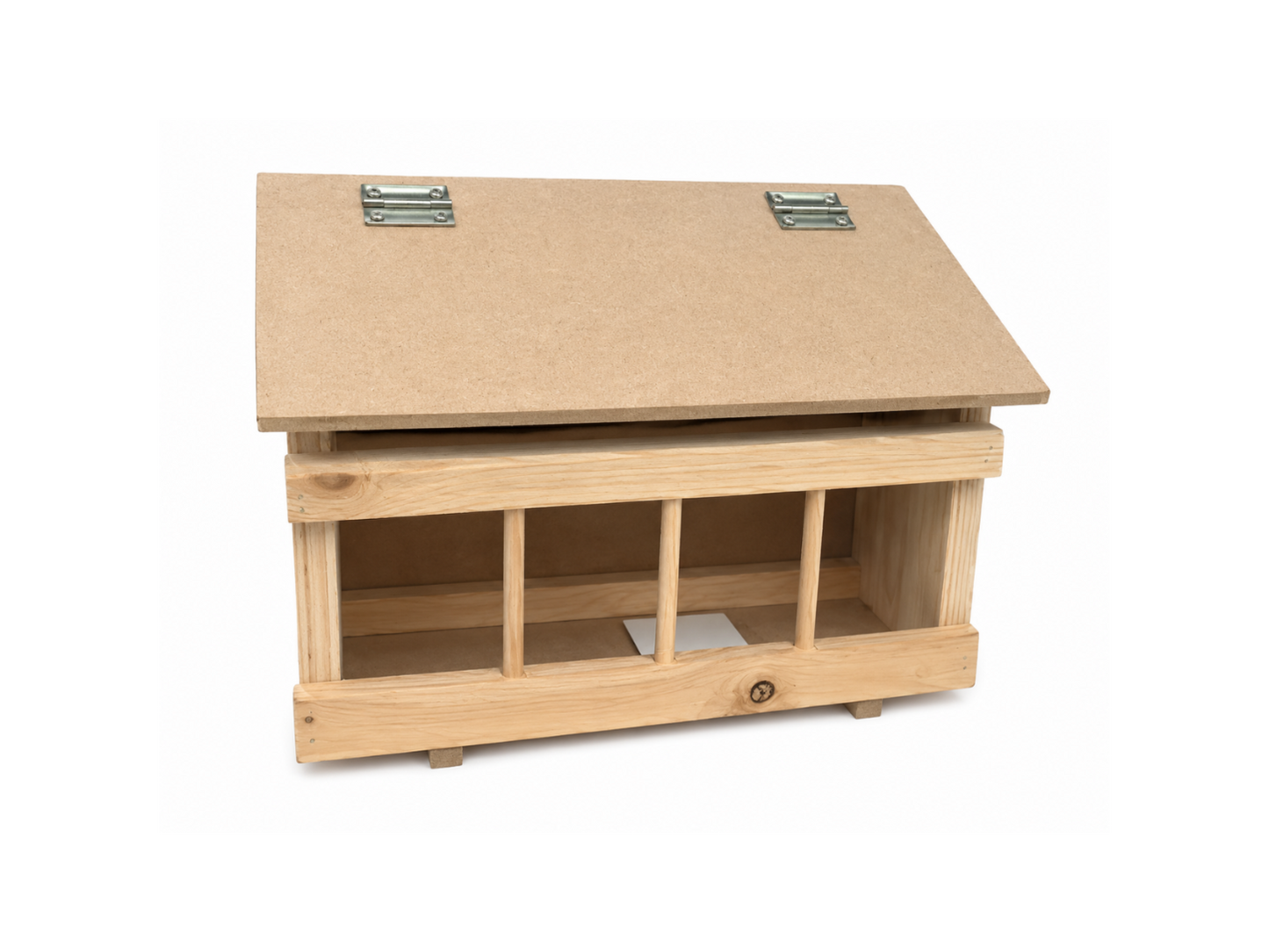 Wooden Pigeon Grit Feeder with Hinged Lid - 12" Wide