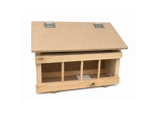 Wooden Pigeon Grit Feeder with Hinged Lid - 12" Wide