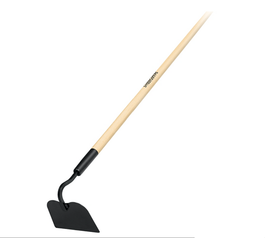 Garden Hoe, 6 in W Blade, Steel Blade, Stamped Blade, Hardwood Handle, 52 in OAL