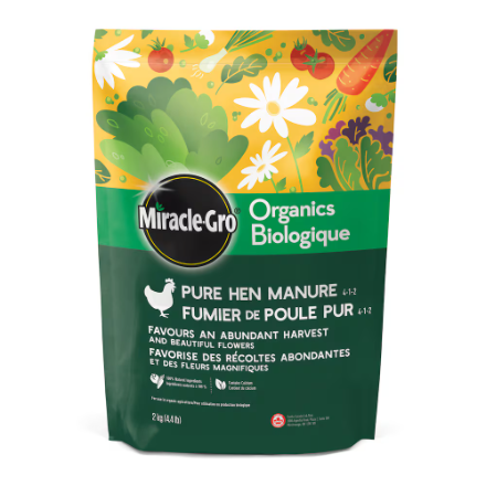 Miracle-Gro Organics Pure Hen Manure Plant Food 3-1-2