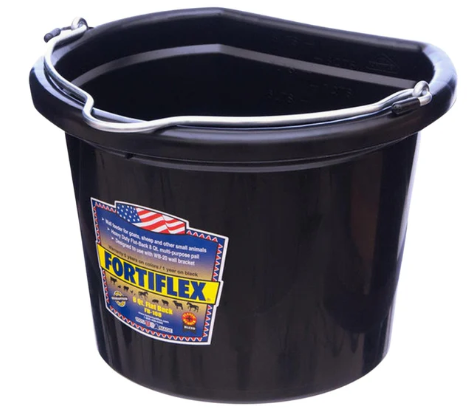 BLACK FLAT BACK 8QT BUCKET