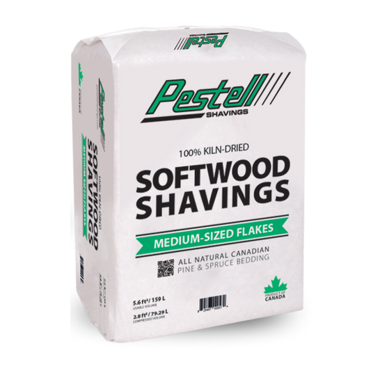 PESTELL SOFTWOOD SHAVINGS- MEDIUM 159L/5.6FT^3
