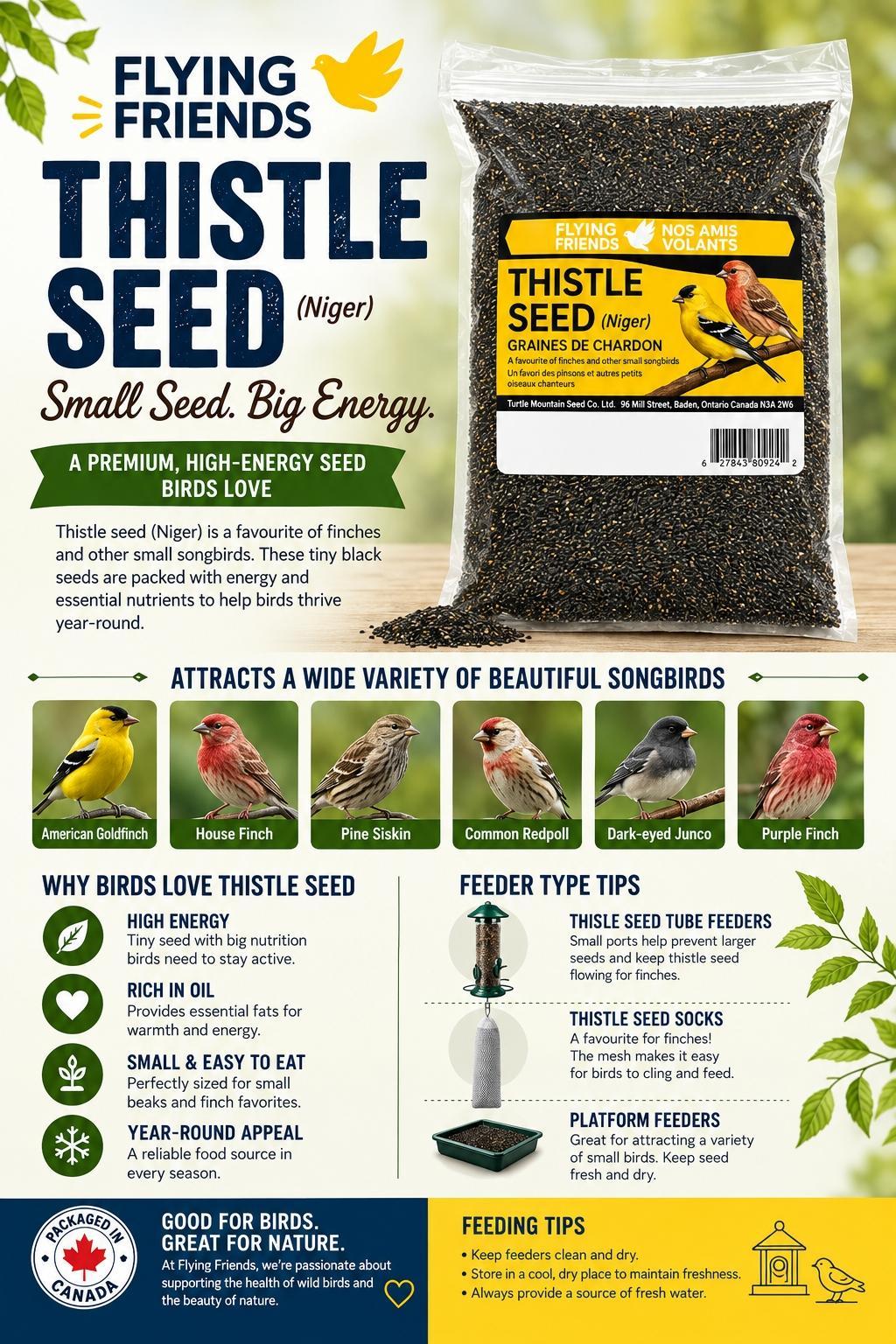 FLYING FRIENDS THISTLE FINCH SEED