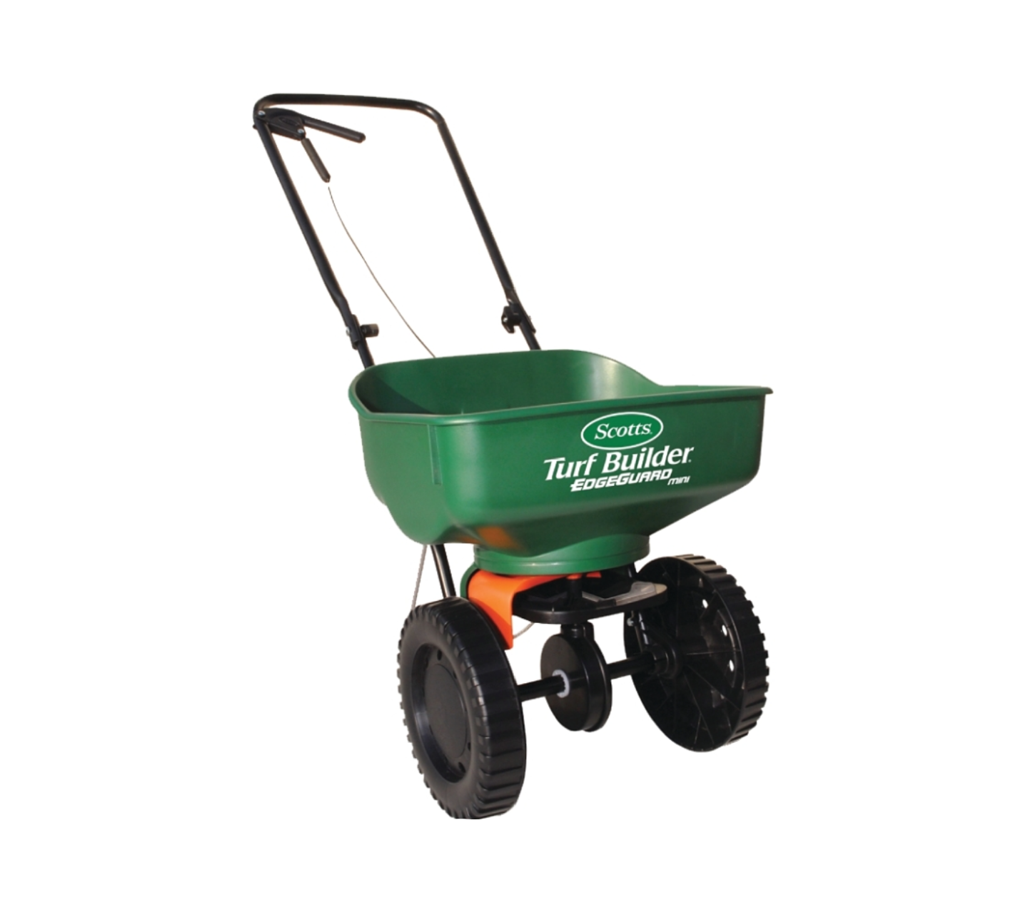 Mini Broadcast Spreader, 5000 sq-ft Coverage Area, Plastic Hopper