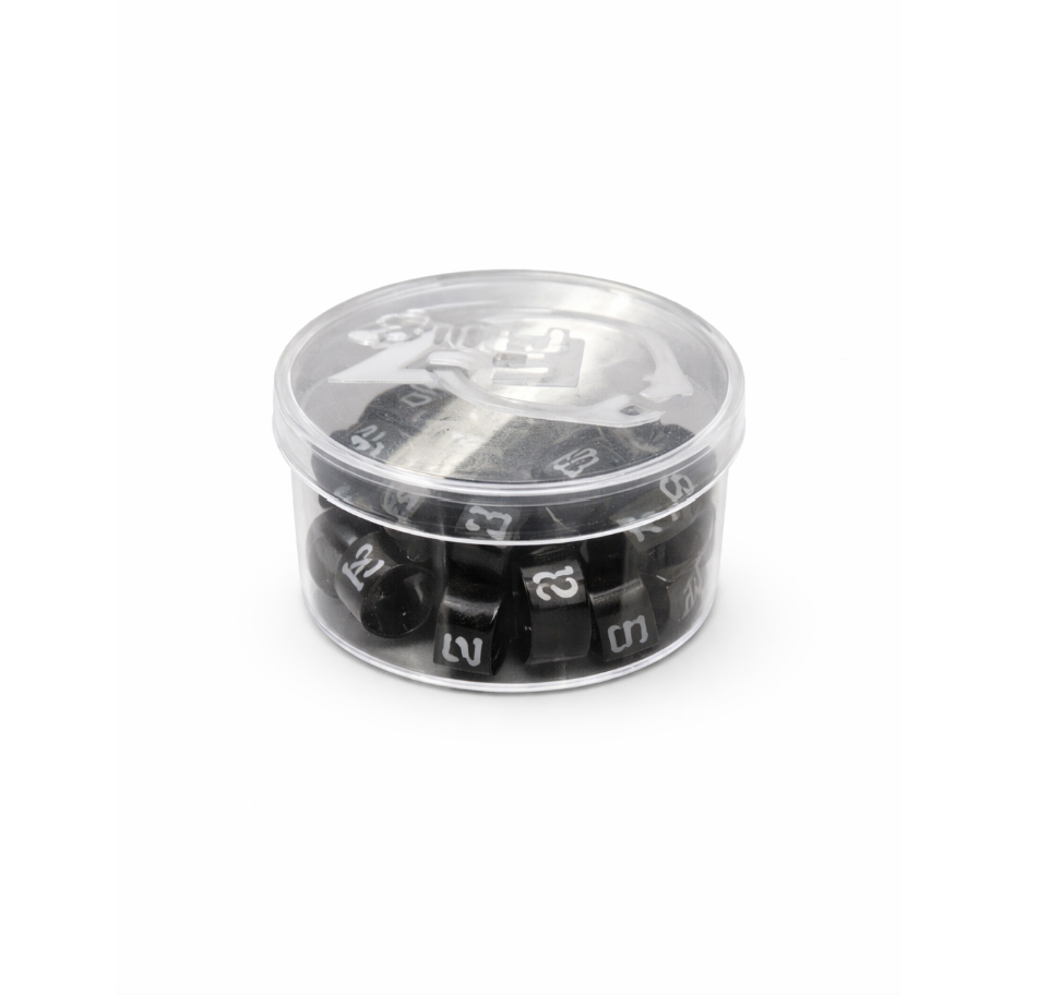 Numbered Pigeon Bands – 8MM (25 Pack)
