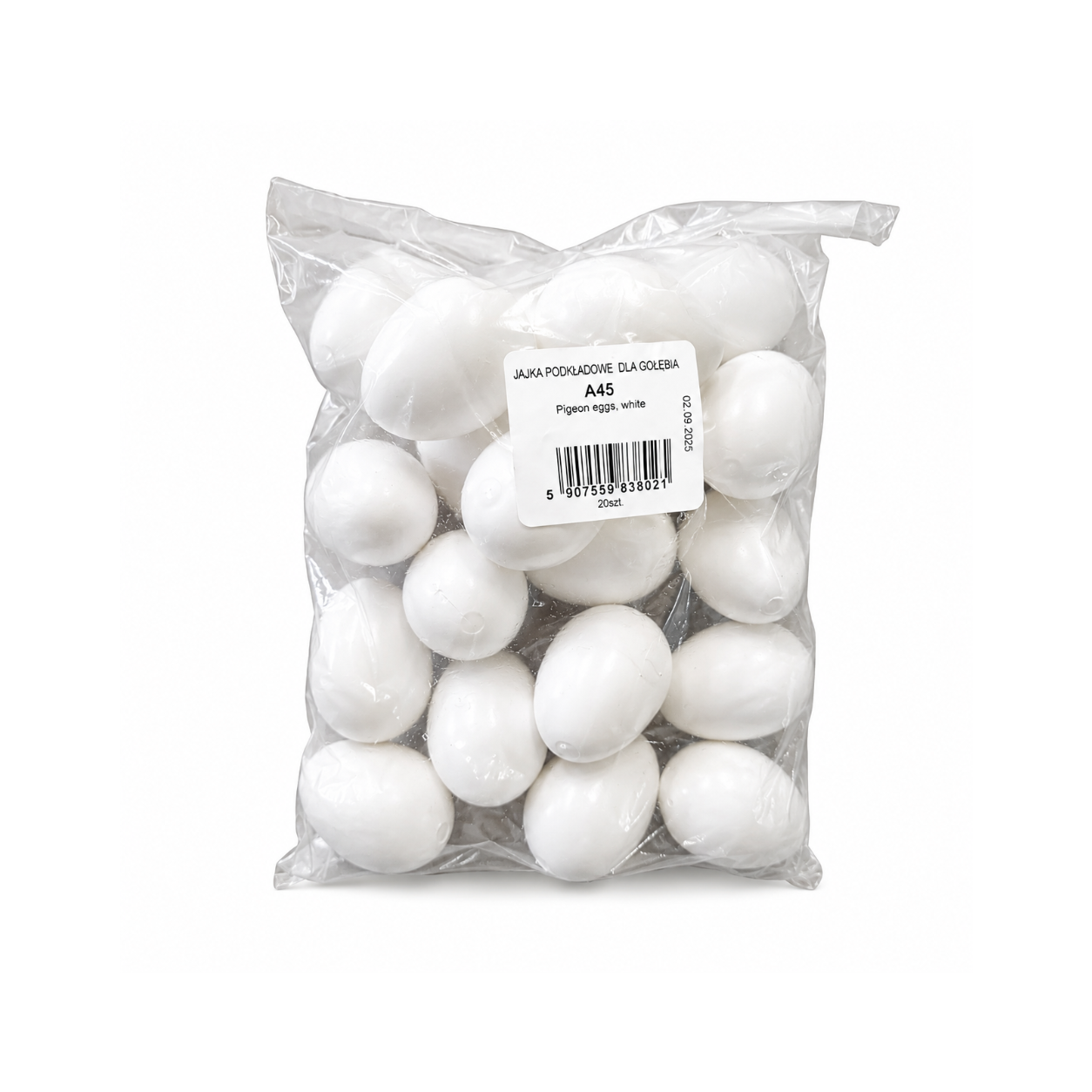 Pigeon Solid Eggs – White (Pack of 20)