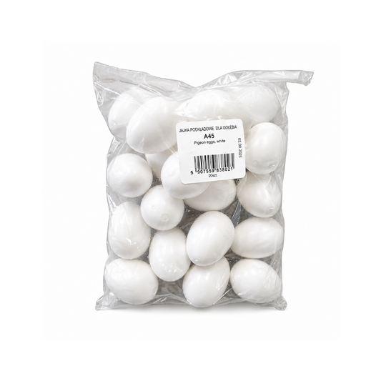 Pigeon Solid Eggs – White (Pack of 20)