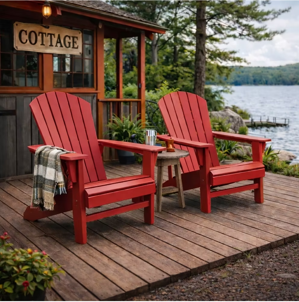 Traditional Resin Wood Adirondack Chair