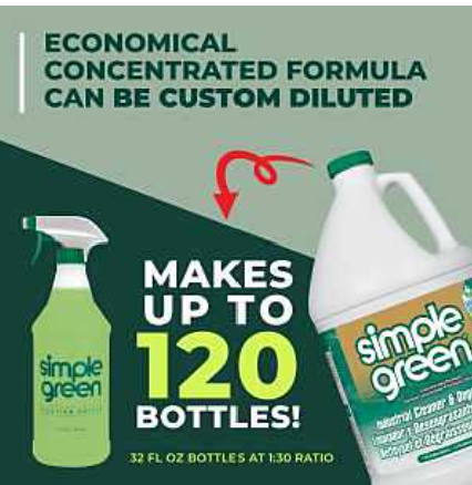 Simple Green 2710200613005 Concentrated All-Purpose Cleaner, 1 gal Bottle, Liquid, Green