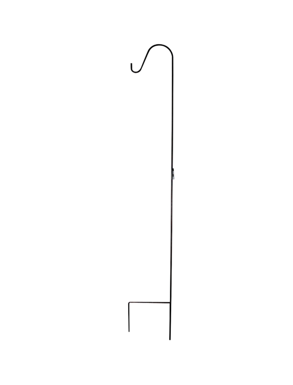 Single Shepherd Hook, 12 in L, 64 in H, Steel, Black, Matte, Hanging