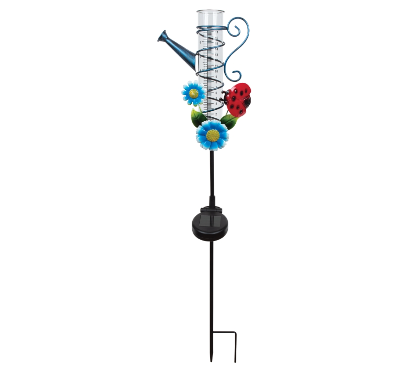 Rain Gauge, Nickel-Metal Hydride Battery, 1-Lamp, LED Lamp, Glass/Metal/Plastic Fixture