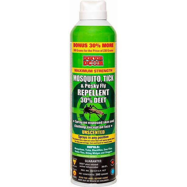 DOKTOR DOOM MOSQUITO, TICK AND FLY REPELLENT 30% DEET